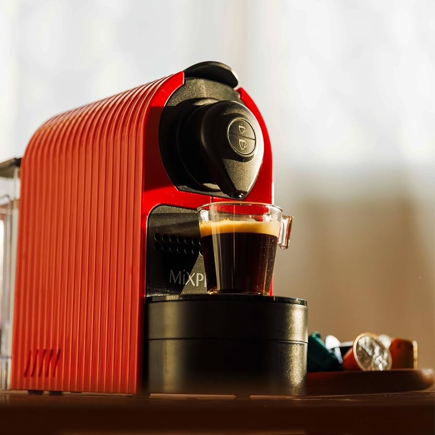 Nespresso エスプレッソマシン レッド Amazon.com: Mixpresso Red Espresso Coffee Machine – Compact
